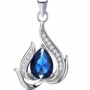 Florence Water Drop Pendant Necklace set in 925 sterling sliver.